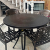 Patio Furniture Dining Set, All-Weather Cast Aluminum Outdoor Conversation Set, Include 4 Cushioned Chairs and 1 Round Table