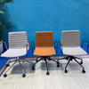 Modern Luxury Mid Back Leather Chair Wheels Executive Office Computer Chair Sillas