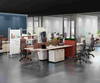 Aluminum L Shape Modern Cubicle Partition Desk Wood Table Space Saver Office Furniture Home Office Desk and Workstation