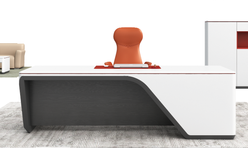 Modern high tech custom luxury executive L shape wooden CEO room manager office desk