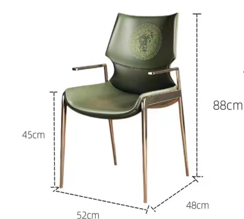 Home Furniture Nordic Luxury Modern Design dining chairs Upholstered green leather Restaurant Dining Room Chairs For Restaurant