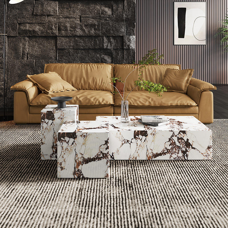 Coffee Table set living room Square Combination Tea Table Italian Light Luxury Multi-module Designer Style Coffee Table