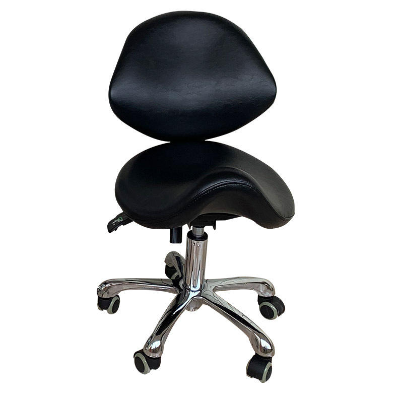 Ergonomic Saddle Chair - Comfortable Saddle Swivel Stool with Backrest for Kitchen, Salon, Spa, Tattoo,Paint, Pedicure, Massage