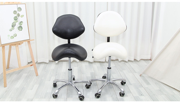 Ergonomic Saddle Chair - Comfortable Saddle Swivel Stool with Backrest for Kitchen, Salon, Spa, Tattoo,Paint, Pedicure, Massage