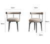 Wholesale White Black Nordic Restaurant Hotel Upholstered Leather Modern Room Dining Chair Stainless Steel Armrest Chair