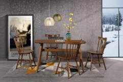 Nordic Style Windsor Chair Modern Restaurant Cafe Simple Design Dining Chair Solid Wood Dining Room Chair