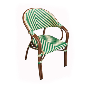 Outdoor rattan Chair Aluminium Alloy structure High Quality Chair Armrest Rattan Seat And Dining Chair