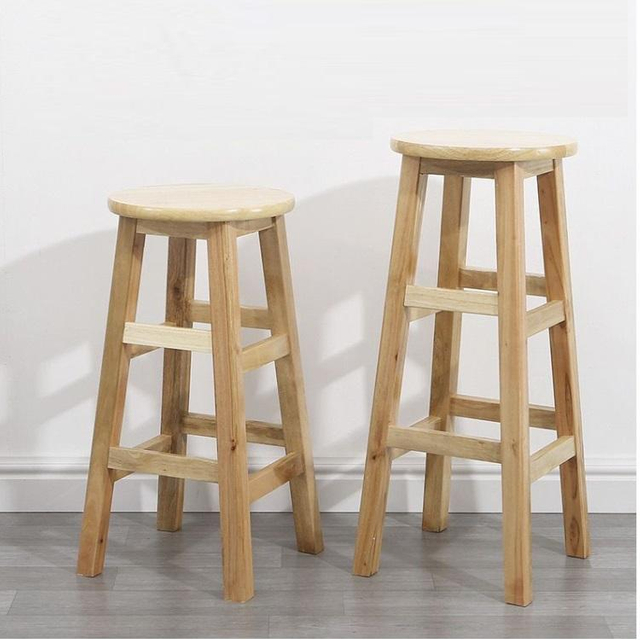 Solid wood bar stool Counter Height Barstool Round chair Seat for Kitchen Counter