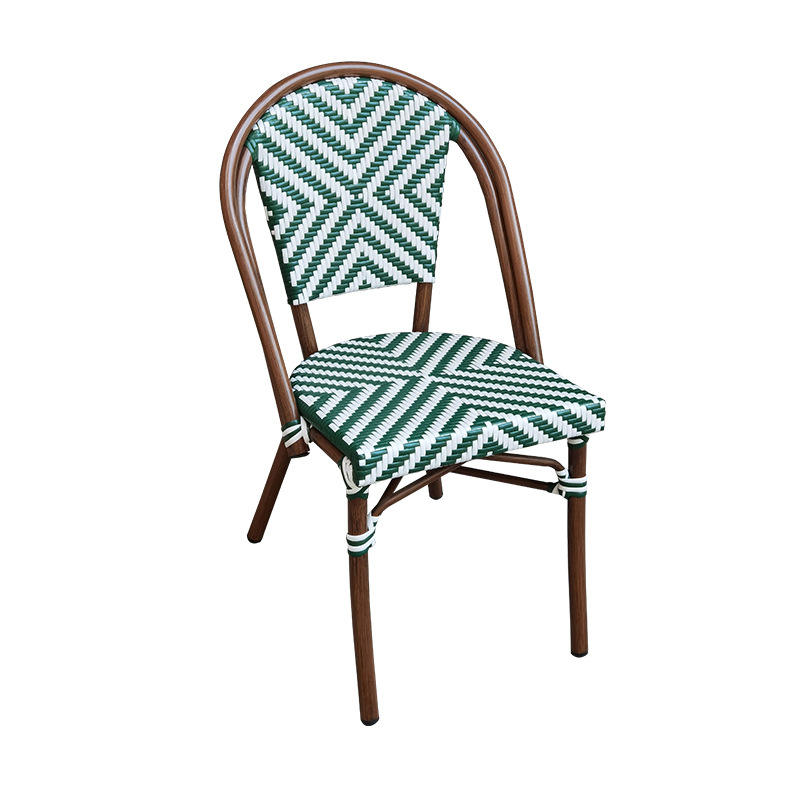 Outdoor rattan Chair Aluminium alloy structure High Quality Chair Armrest PE Rattan Seat And Dining Chair