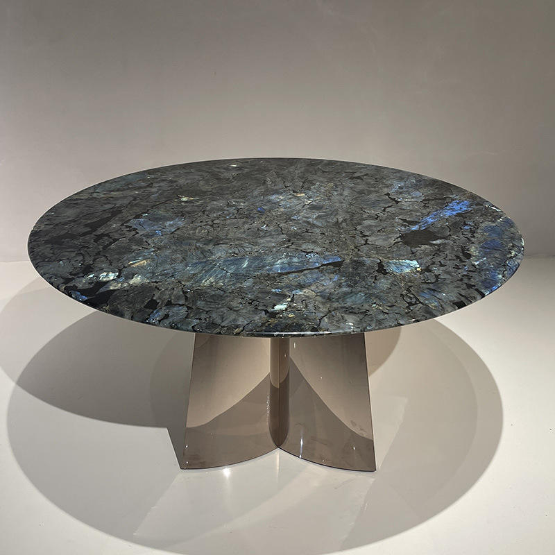 Wholesale Jade Luxury Creative STAINLESS STEEL Leg Dining Table Dining Room Furniture Marble Tabletop Dinner Table mesasJade s