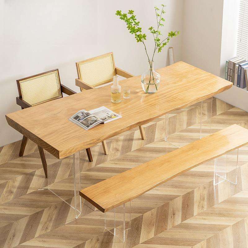Acrylic Solid Wood Table Modern Simple Home Desk Work Table Furniture Dining Room Table