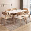 Solid Wood Rock Plate Dining Table Small Apartment Telescopic Multi-functional Home Nordic Restaurant Dining Table mesas