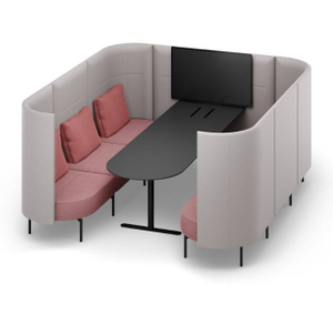 New Trend Modern Sectional Sofa For Office Pod Privacy Sofa Casual High-back Couch For Public Meeting Rooms Commercial Furniture