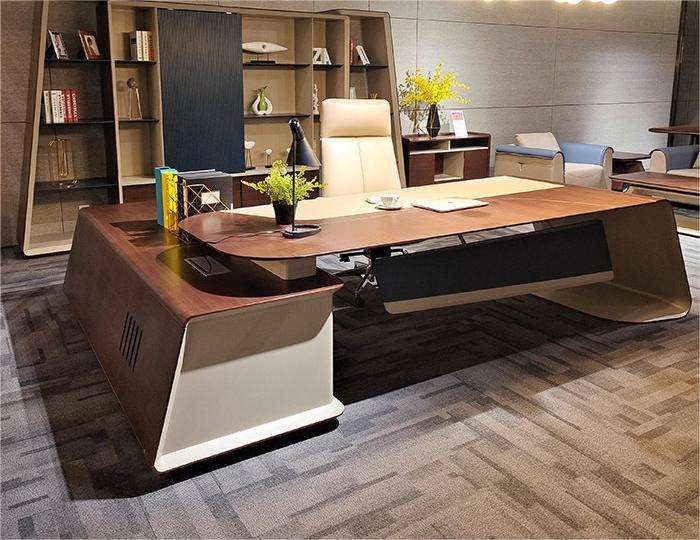 Office Computer Table Home Desk L Shape Executive Manage Table desk home office desk mesas WITH CABINET oak wood