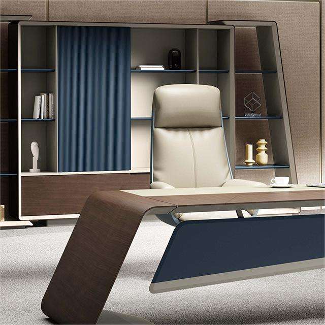 Office Computer Table Home Desk L Shape Executive Manage Table desk home office desk mesas WITH CABINET oak wood