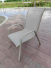 Outdoor Leisure High Back Stackable Chair Wrought Iron Single Chair Mesh Sillas Patio Balcony Coffee Shop Chair