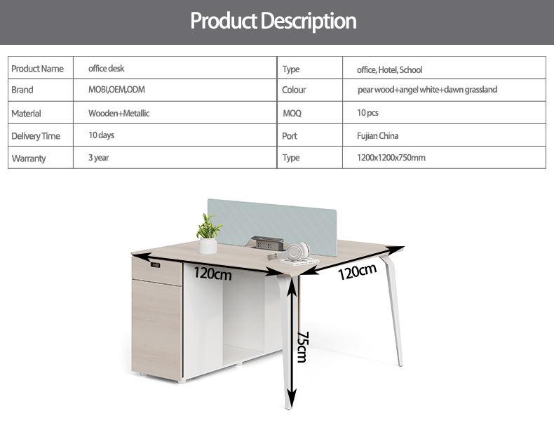 Design Modern Furniture Desk white cheap Computer funky Office Workstation Furniture