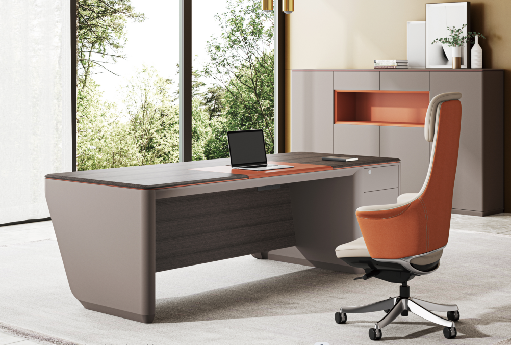 Modern high tech custom luxury executive L shape wooden CEO room manager office desk