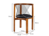 Dreamhause High Quality Solid Wood Chair Balcony Hotel Restaurant Dining Chair Simple Retro Wooden Armchair Design Dining Chair