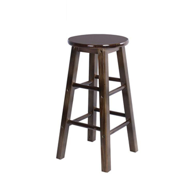 Solid wood bar stool Counter Height Barstool Round chair Seat for bar and leisure area