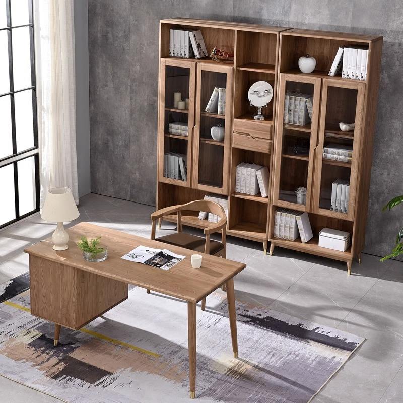 Full Solid Wood Desk Nordic Simple Combination Computer Desk Rubber Wood Timber Desk Study Furniture Manufacturers Wholesale