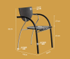 Scandinavian Designer Iron Antique Dining Chair Home Reclining Dressing Chair Simple Luxury Chair For Cafe Restaurant