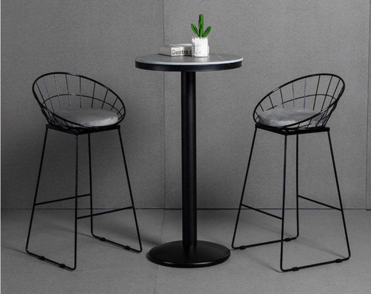 High foot coffee table Marble high foot bar table