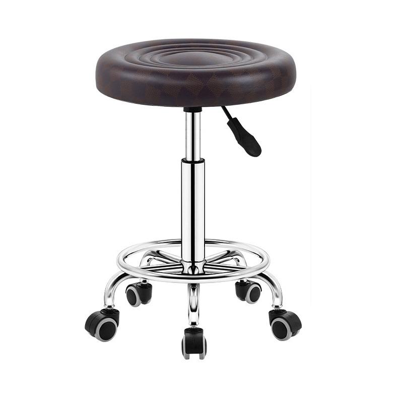 PU Leather Round Swivel Rolling Stool Height Adjustable Drafting Spa Salon Tattoo Massage Stools Task Chair