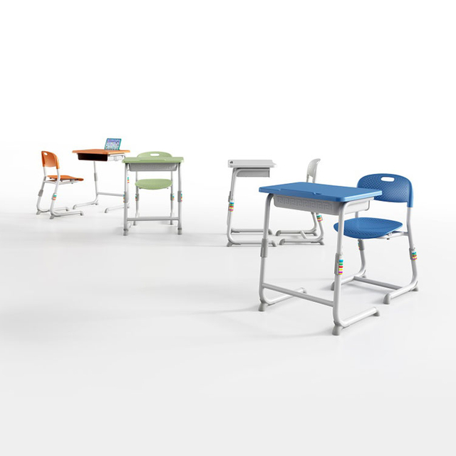 School Desk And Chair Adjustable Height in Classroom Sets