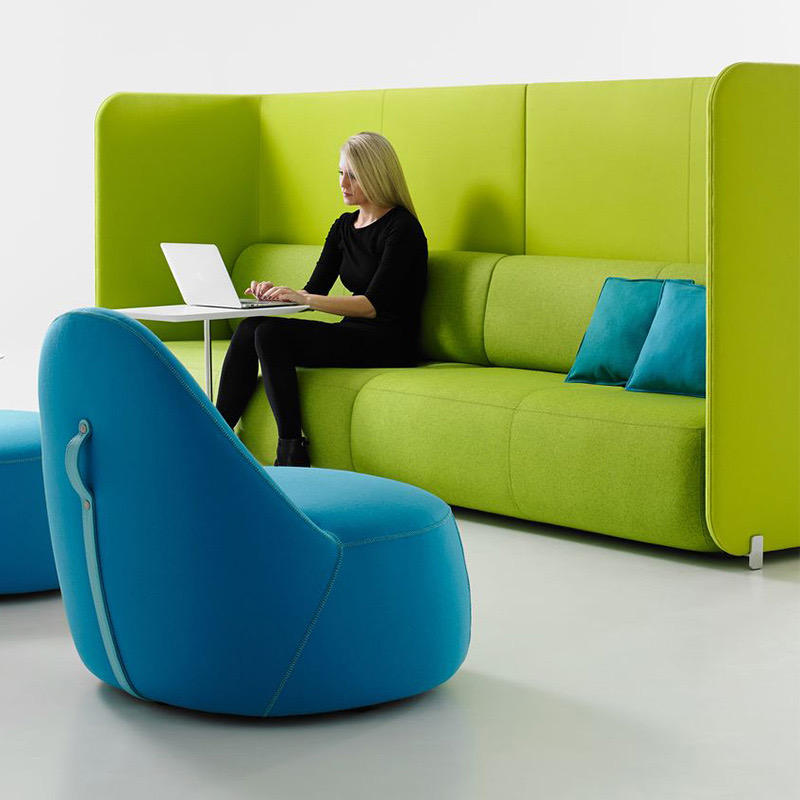 European Style Office Used Modern Meeting Waiting Room Couch Leisure Comfortable Fabric Surface With High Quality Sponge Sofa