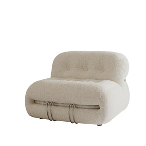 Cream Style Fabric Sofa Living Room Small Apartment Modern Steel Sofa Set Couch