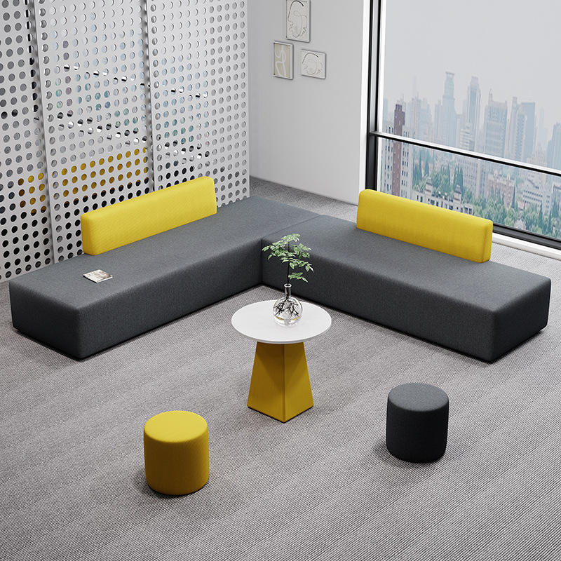 New Design Modern Acoustic Pod Modular Sectional Meeting Office Sofa Set For Mall Hotel Used Waiting Room Genuine Leather Sofa