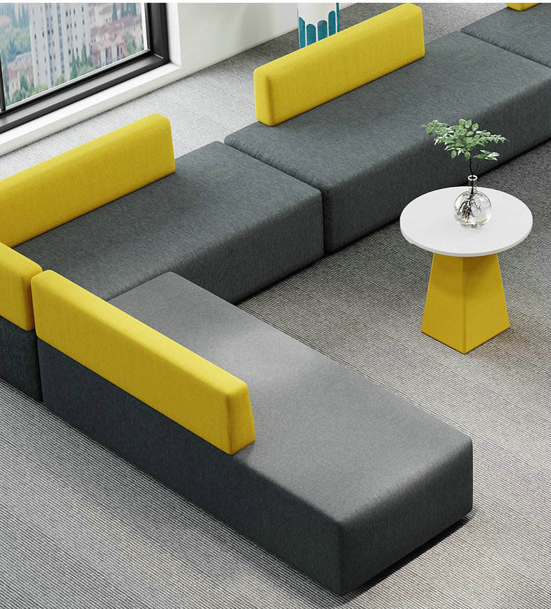 New Design Modern Acoustic Pod Modular Sectional Meeting Office Sofa Set For Mall Hotel Used Waiting Room Genuine Leather Sofa