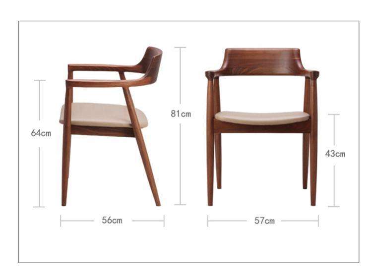 Wooden Dining Chair Commercial Furniture sillas Dining Chair With Pu Leather Cushion for Hotel restaurant wooden chair