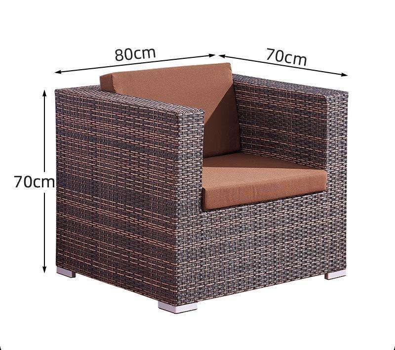 Modern Garden Patio Table And Chairs Set Waterproof Cushions Sofa Outdoor Furniture Sofas Sets PE Rattan Sofa Sillas
