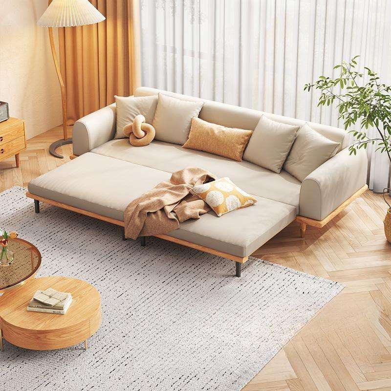 New Arrival Sofa Furniture Living Room Modern Wood Frame Material Simply Style Retractable Sofa Bed