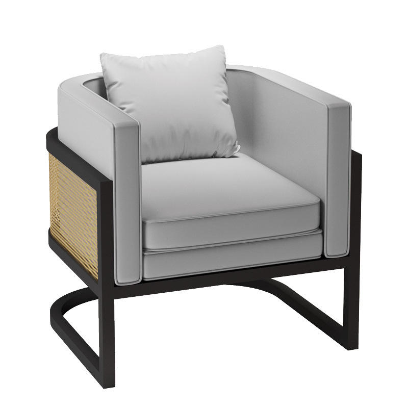 Nordic Light Luxury Restaurant Set Modern Leather Sofa Booth Leisure Commercial Furniture Restaurant Table And Chair Combination