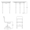 School desk and chair adjustable height in classroom sets Striping set mesas