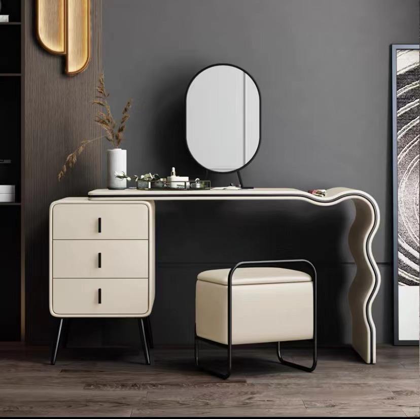 European Modern Bedroom Dressers Elegant Dressing Table Nordic Home White Desk Italian Fashionable Vanity Makeup Table