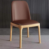 Leather Wood Foot Bar Chair Stool Commercial Furniture sillas Dining Room Chair Modern Simple Light Luxury Bar Chair