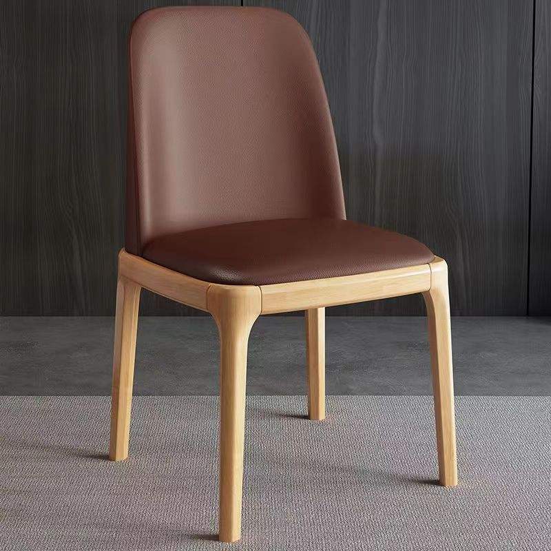 Leather Wood Foot Bar Chair Stool Commercial Furniture sillas Dining Room Chair Modern Simple Light Luxury Bar Chair