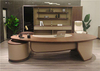 Oak Wood Metal Office Computer Home Desk L Shape Executive Manage Table desk home office desk mesas WITH CABINET