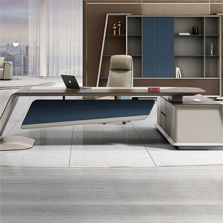 Office Computer Table Home Desk L Shape Executive Manage Table desk home office desk mesas WITH CABINET oak wood
