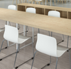 High Quality Good Modern Price Metal Pp Office Waiting Chairs For Conference Library Room stackable chair sillas