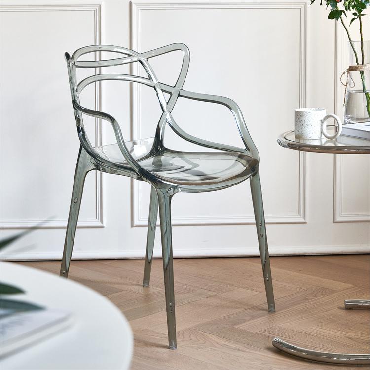 Transparent Clear Acrylic Plastic Stackable Coffee Dining Chairs