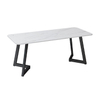 White 12mm Sintered Stone Restaurant Dining Table