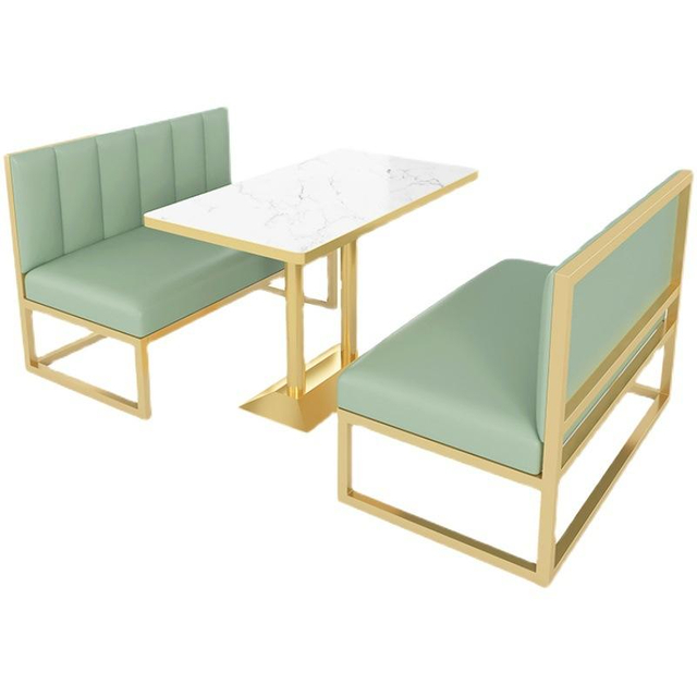 Marble Slate Rock Tabletop Dinner Table mesasWholesale Fashion Creative Wire Leg commercial furniture Dining Room Furniture