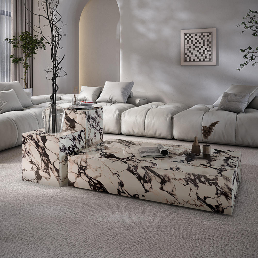 Coffee Table set living room Square Combination Tea Table Italian Light Luxury Multi-module Designer Style Coffee Table