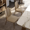 New Design Modern Ergonomic Leather Luxury Living Room Hotel Restaurant Home Furniture Metal Stainless Steel Dining Chair