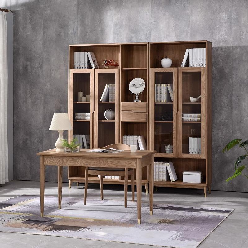 Full Solid Wood Desk Nordic Simple Combination Computer Desk Rubber Wood Timber Desk Study Furniture Manufacturers Wholesale